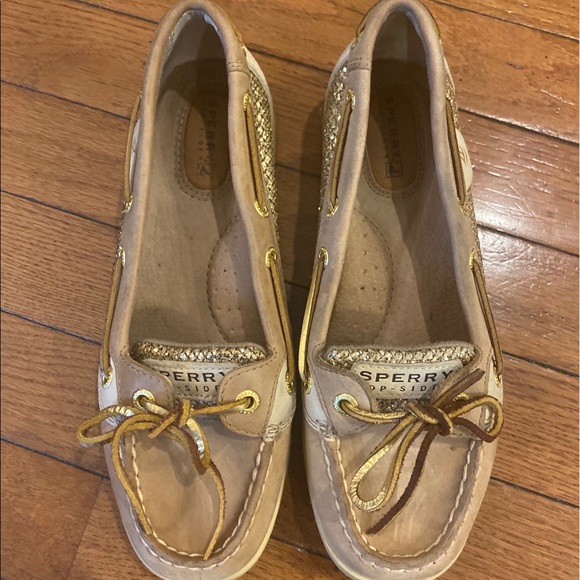 sperry angelfish gold glitter